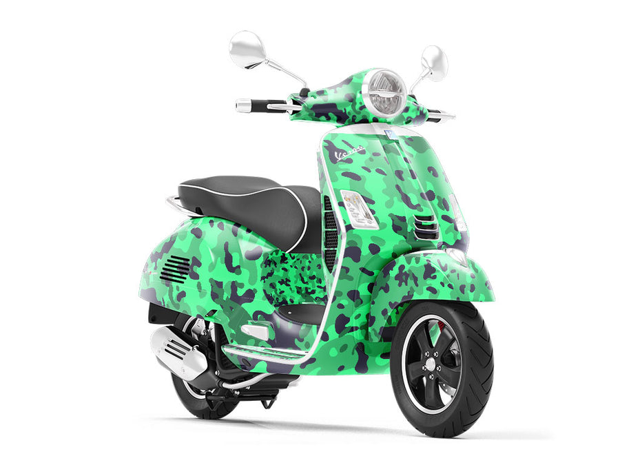 Seafoam Disrupter Camouflage Vespa Scooter Wrap Film