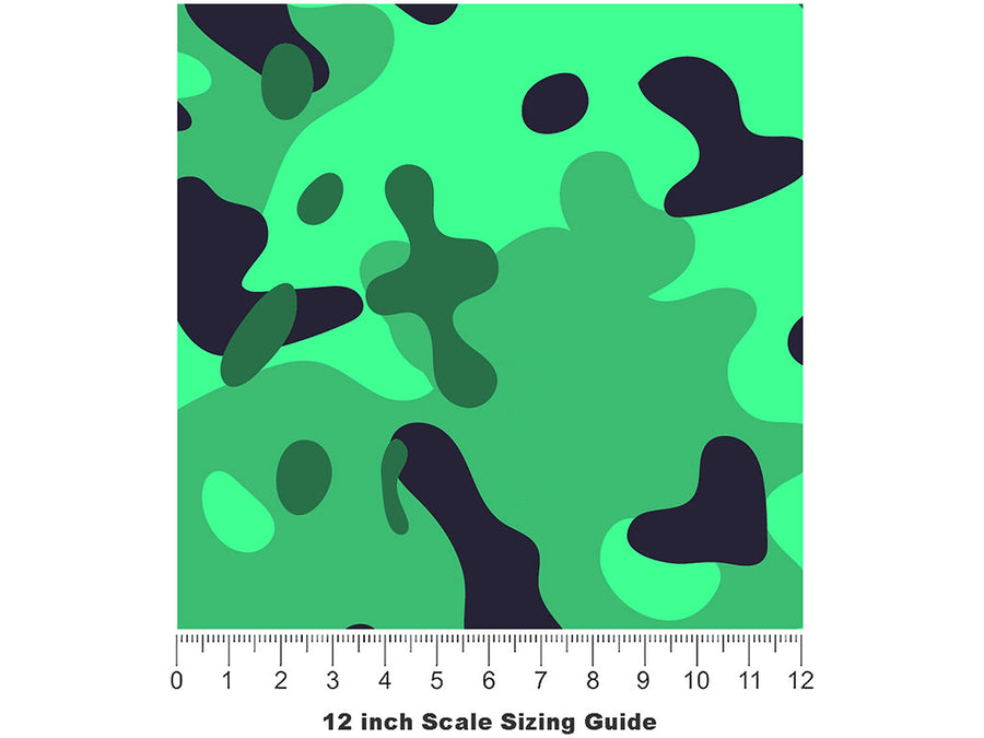 Seafoam Disrupter Camouflage Vinyl Film Pattern Size 12 inch Scale~Rwraps Seafoam Disrupter Camouflage Sizing Chart~3