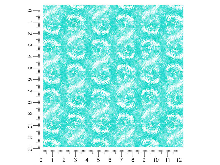 seafoam spirals tie dye 1ft x 1ft Craft Sheets