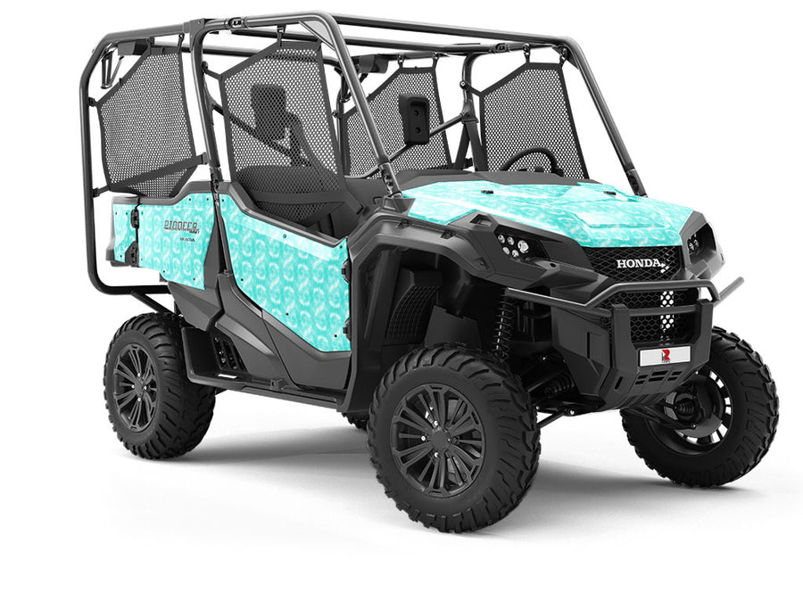 Seafoam Spirals Tie Dye Utility Vehicle Vinyl Wrap