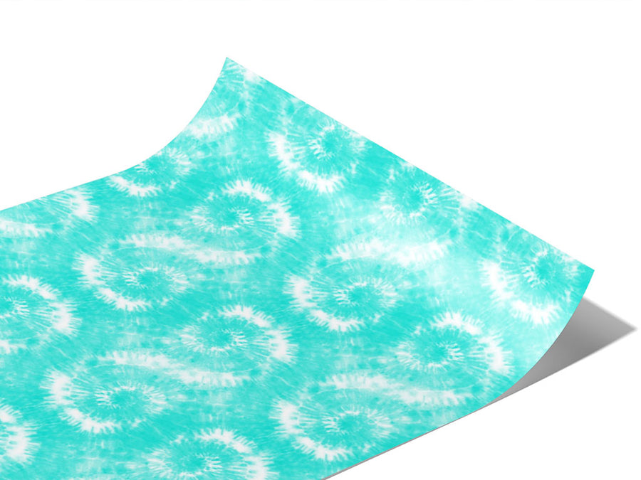 Seafoam Spirals Tie Dye Vinyl Wraps~Rwraps Series 914 Digitally Printed Vinyl Wrap~0