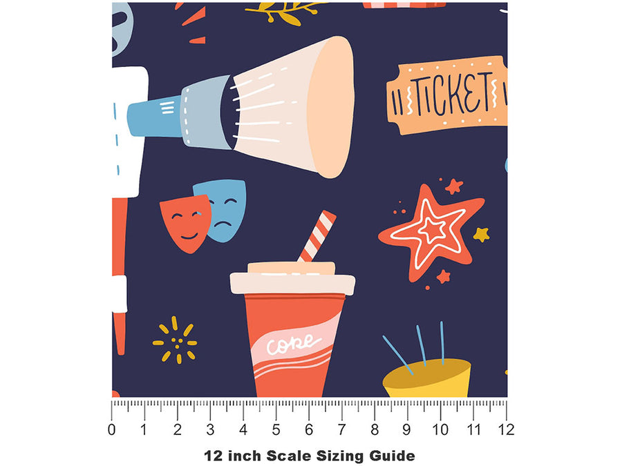 Seat Taken Movie Vinyl Film Pattern Size 12 inch Scale~Rwraps Seat Taken Movie Sizing Chart~2