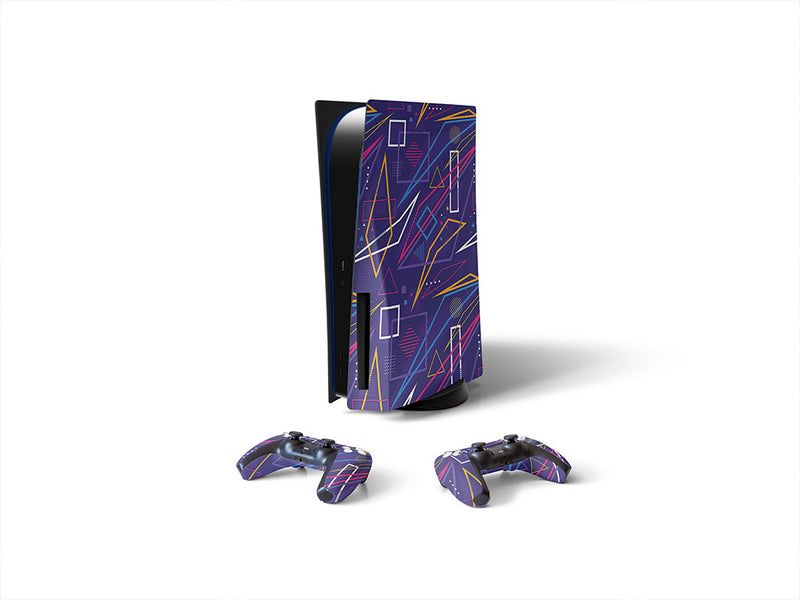 secret code abstract geometric Sony PS5 DIY Skin
