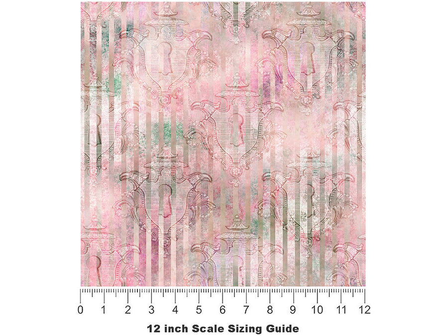 Secret Gateway Steampunk Vinyl Film Pattern Size 12 inch Scale~Rwraps Secret Gateway Steampunk Sizing Chart~2