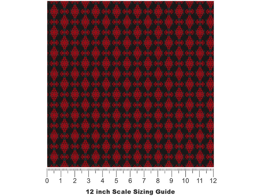 Secret Hourglass Gothic Vinyl Film Pattern Size 12 inch Scale~Rwraps Secret Hourglass Gothic Sizing Chart~2