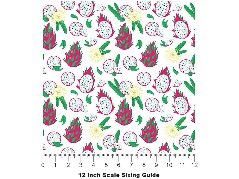 Seoul Kitchen Fruit Vinyl Film Pattern Size 12 inch Scale~Rwraps Seoul Kitchen Fruit Sizing Chart~2