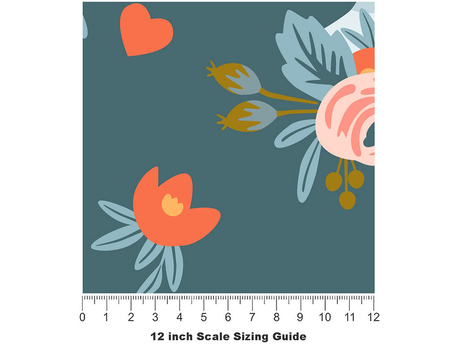 Serene Evening Fantasy Vinyl Film Pattern Size 12 inch Scale~Rwraps Serene Evening Fantasy Sizing Chart~2