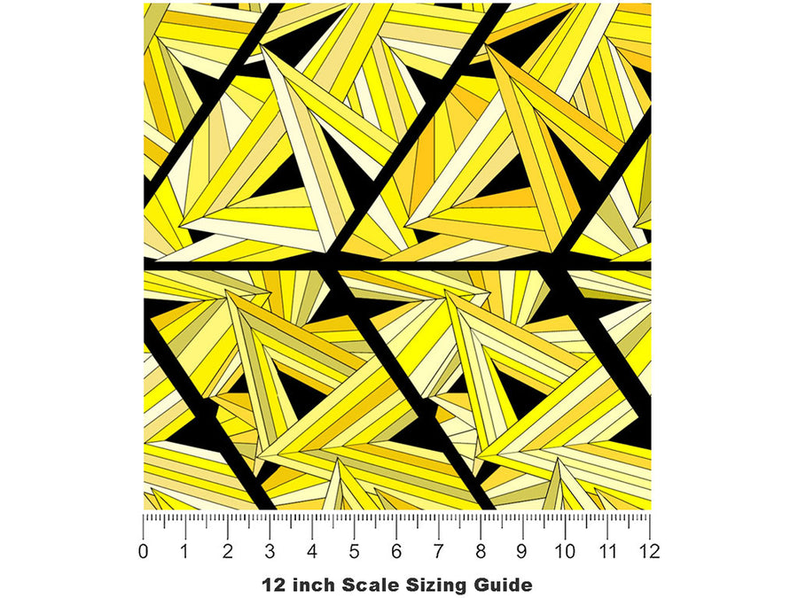 Serious Citrine Mosaic Vinyl Film Pattern Size 12 inch Scale~Rwraps Serious Citrine Mosaic Sizing Chart~2