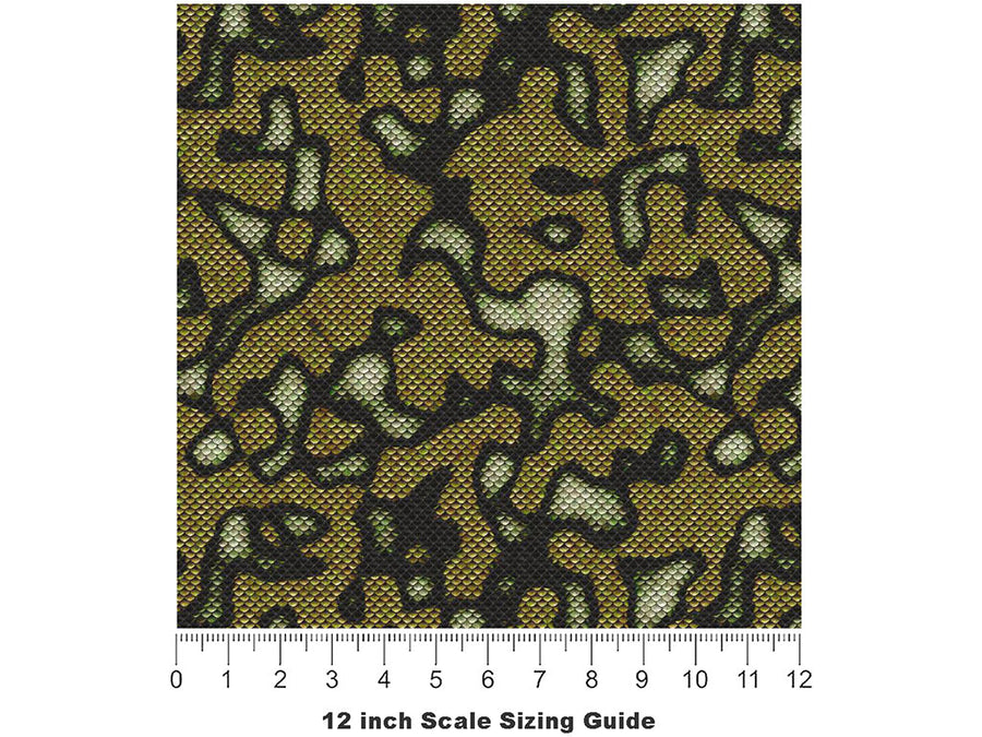 Serpent Snake Vinyl Film Pattern Size 12 inch Scale~Rwraps Serpent Snake Sizing Chart~3