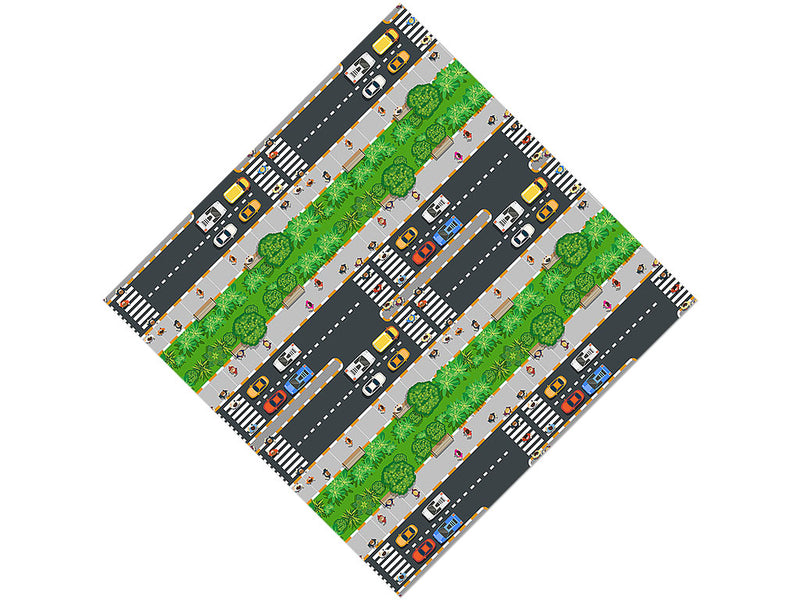 Seventh Avenue Cityscape Vinyl Wrap Pattern