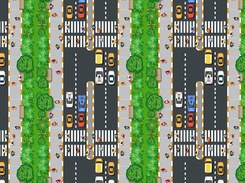 Seventh Avenue Cityscape Vinyl Wrap Pattern~Rwraps Series 914 Digitally Printed Vinyl Wrap~0
