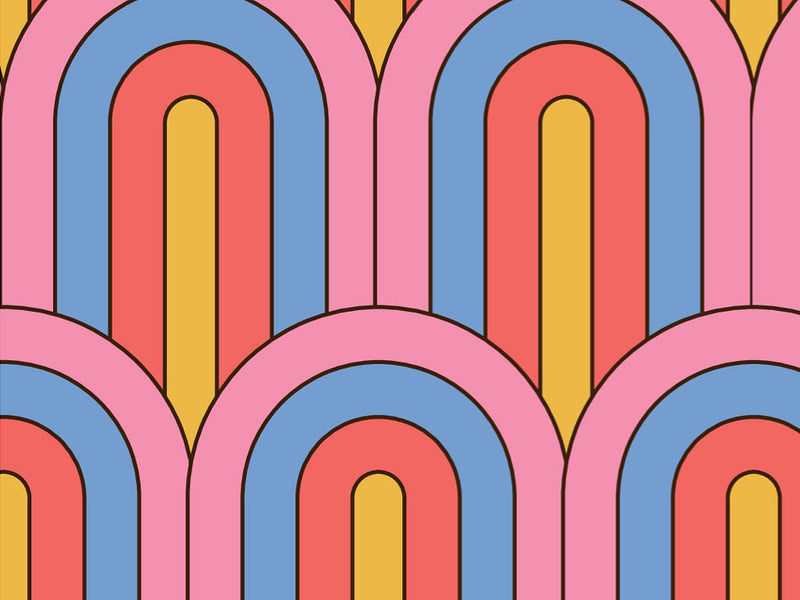 Seventies Forties Art Deco Vinyl Wrap Pattern~Rwraps Series 914 Digitally Printed Vinyl Wrap~0
