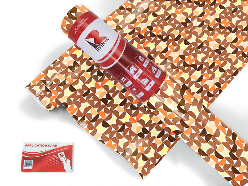 seventies retro mosaic Craft Vinyl Roll