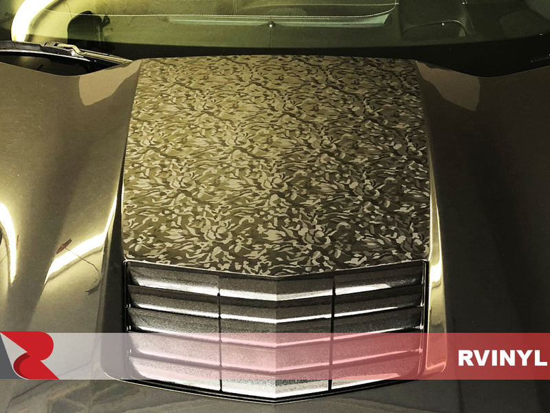 3M 2080 Series Shadow Black Wrapped Corvette Stingray Hood