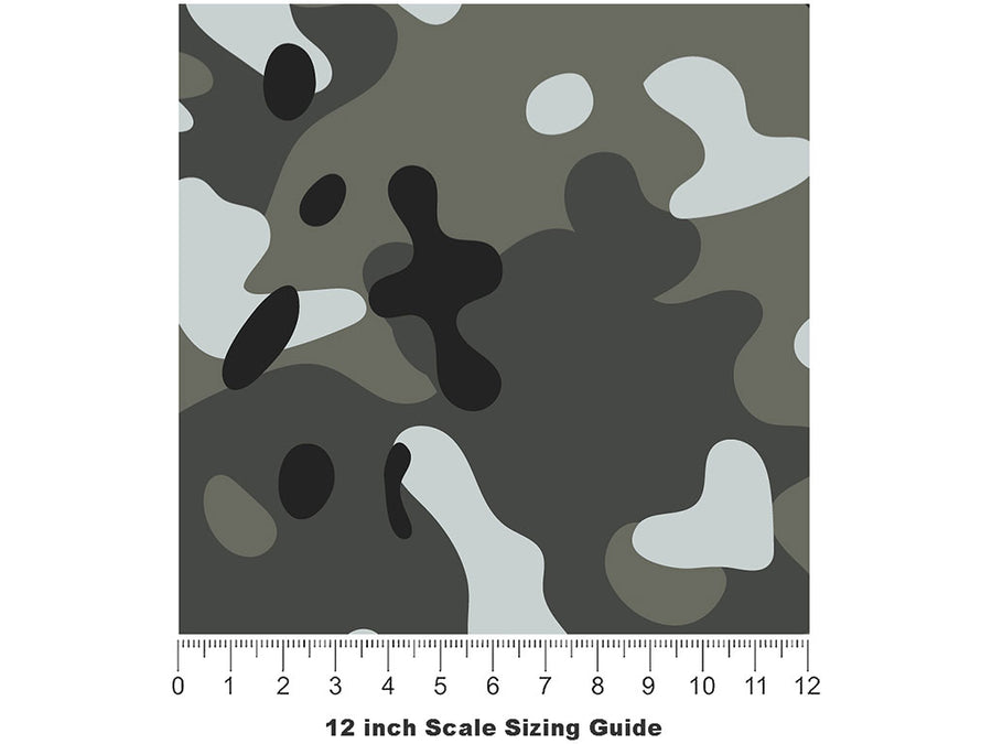Shadow Flecktarn Camouflage Vinyl Film Pattern Size 12 inch Scale~Rwraps Shadow Flecktarn Camouflage Sizing Chart~3
