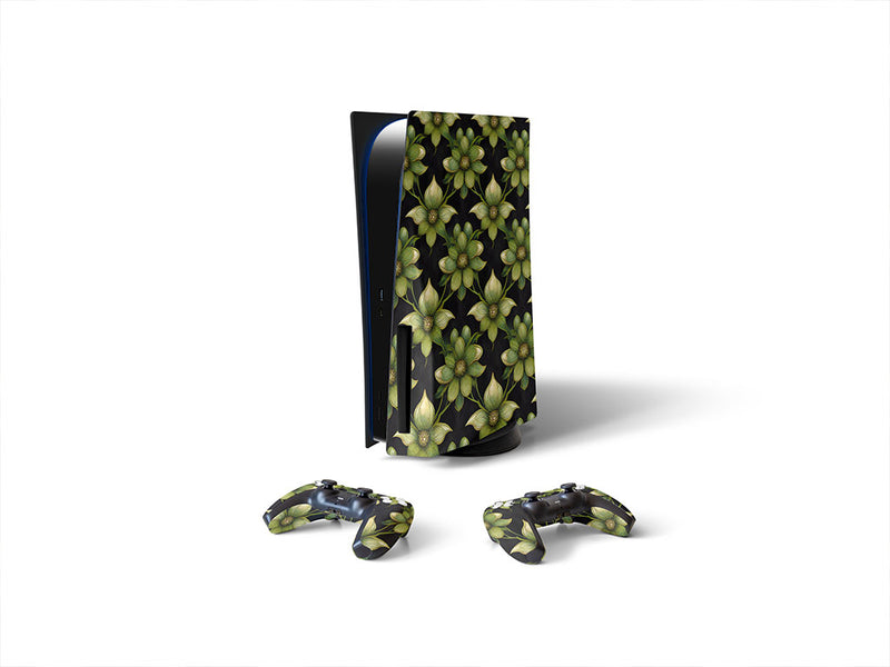 shadow lily floral Sony PS5 DIY Skin