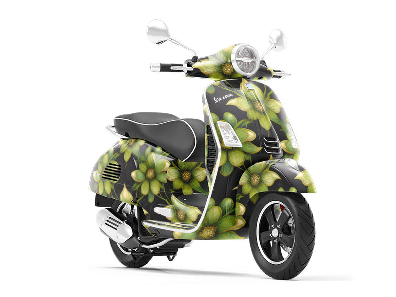 Shadow Lily Floral Vespa Scooter Wrap Film