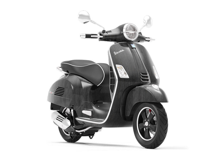 Shadow Wood Plank Vespa Scooter Wrap Film