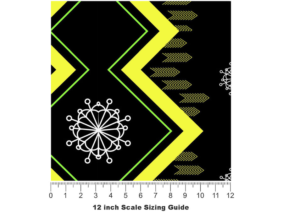 Shaggy Rogers Abstract Vinyl Film Pattern Size 12 inch Scale~Rwraps Shaggy Rogers Abstract Sizing Chart~2