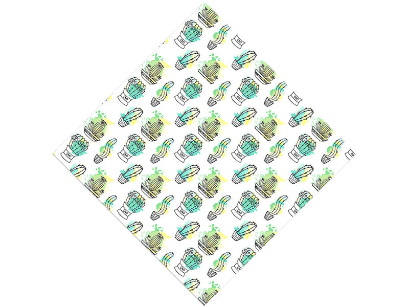 Sharp Watercolor Cacti Vinyl Wrap Pattern