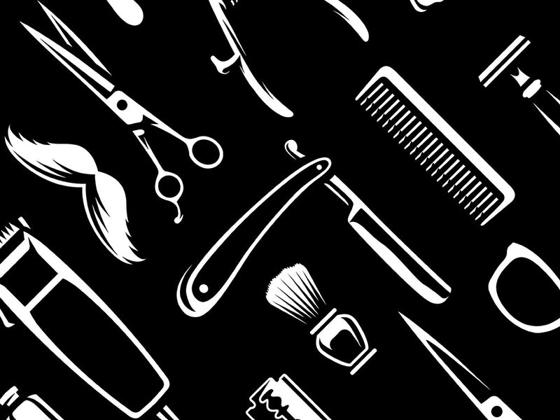 Shaving Time Barber Vinyl Wrap Pattern~Rwraps Series 914 Digitally Printed Vinyl Wrap~0