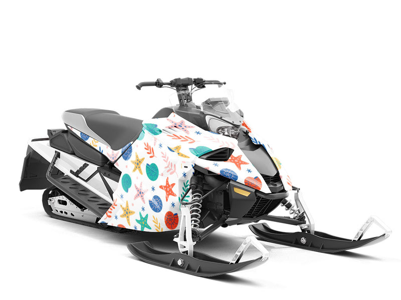 Shellfish Stars Marine Life Custom Wrapped Snowmobile