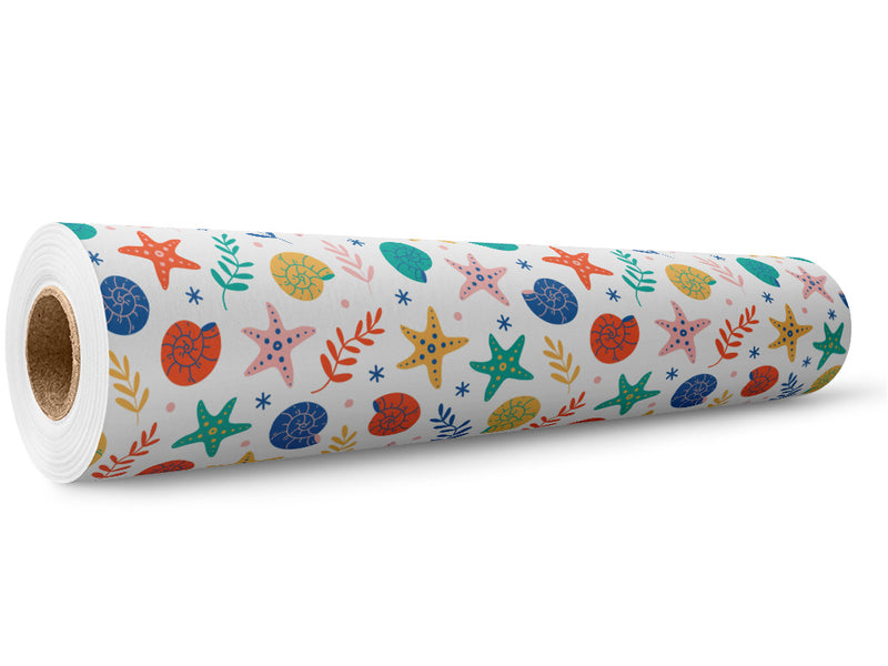 Shellfish Stars Marine Life Wrap Film Wholesale Roll~Rwraps Series 914 Digitally Printed Vinyl Roll~5