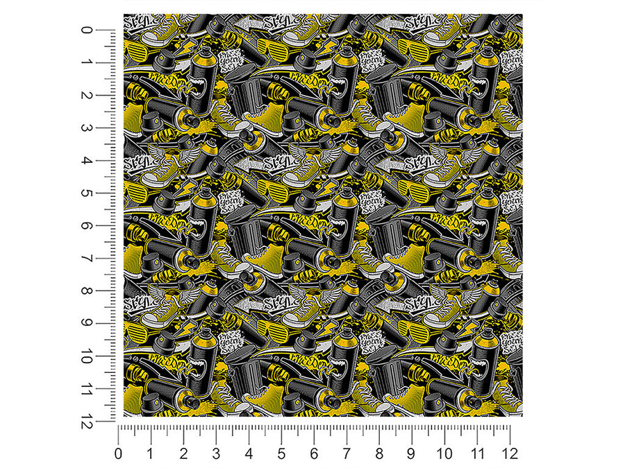 short run graffiti 1ft x 1ft Craft Sheets