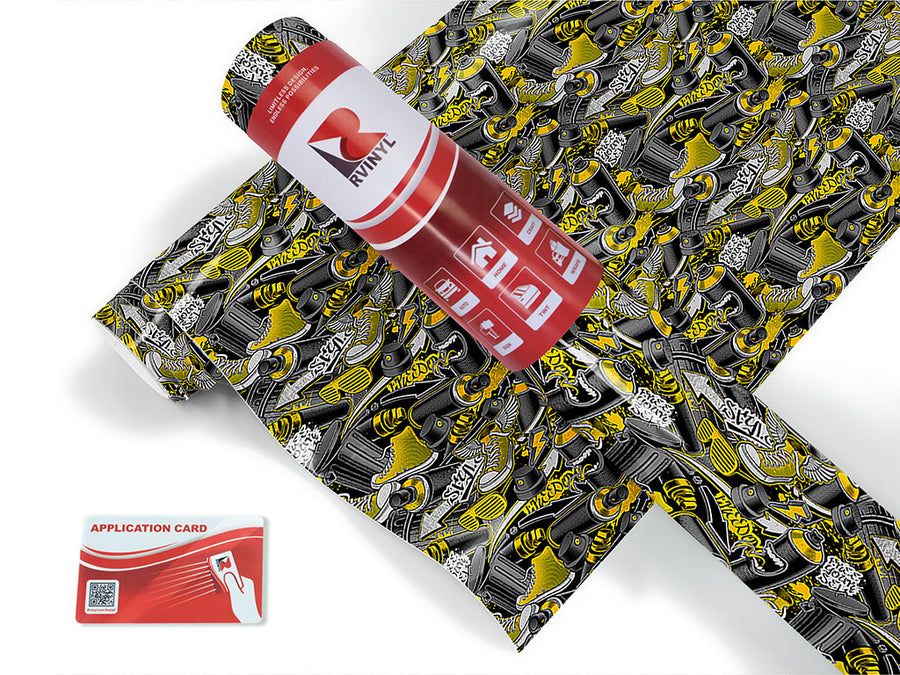 short run graffiti Craft Vinyl Roll