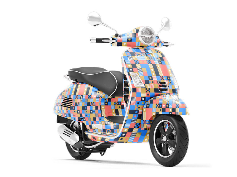 Shuffle Play Mosaic Vespa Scooter Wrap Film