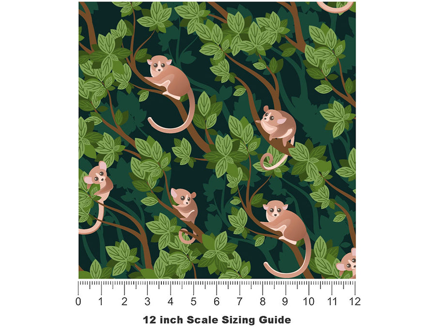 Shy Tarsiers Primate Vinyl Film Pattern Size 12 inch Scale~Rwraps Shy Tarsiers Primate Sizing Chart~2