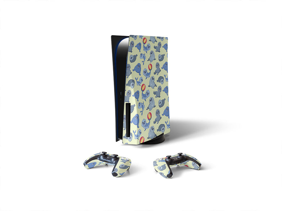 silly seals salt water Sony PS5 DIY Skin