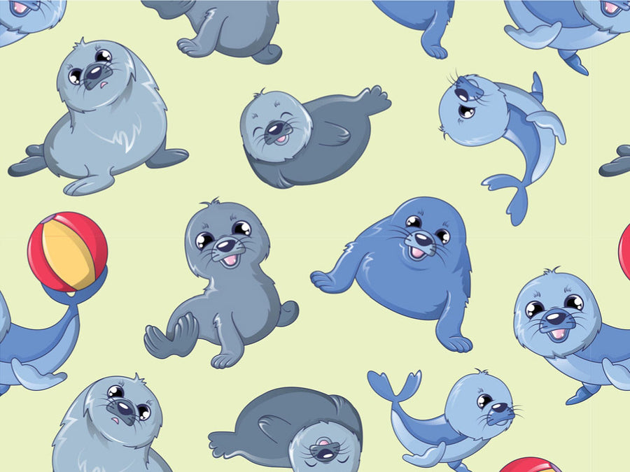 Silly Seals Marine Life Vinyl Wrap Pattern~Rwraps Series 914 Digitally Printed Vinyl Wrap~0