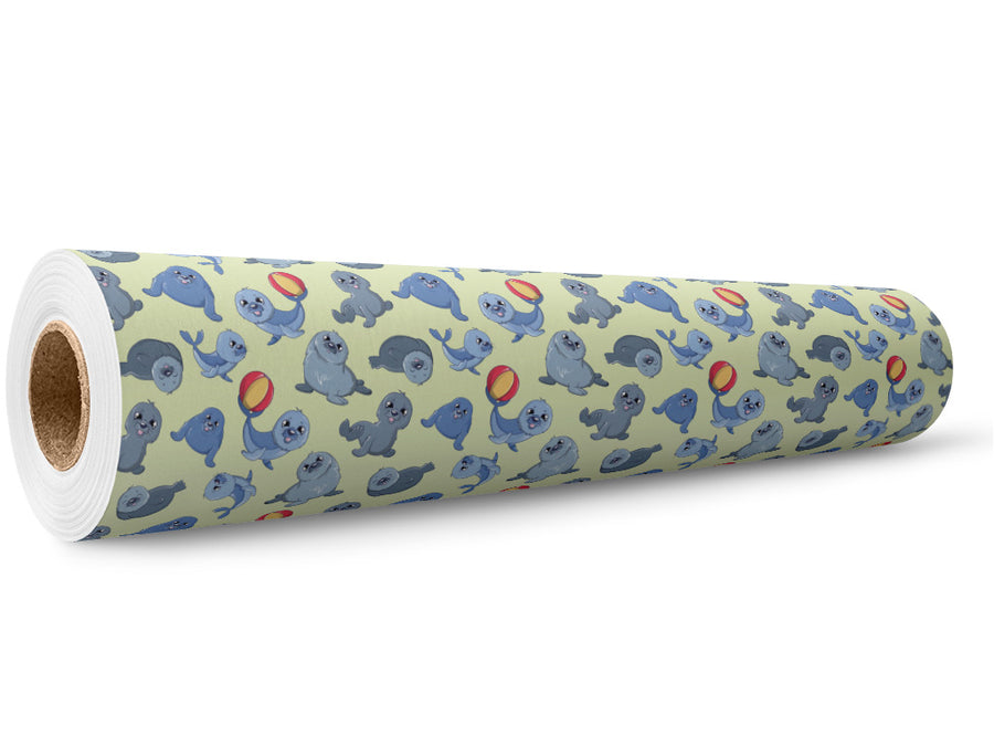 Silly Seals Marine Life Wrap Film Wholesale Roll~Rwraps Series 914 Digitally Printed Vinyl Roll~5