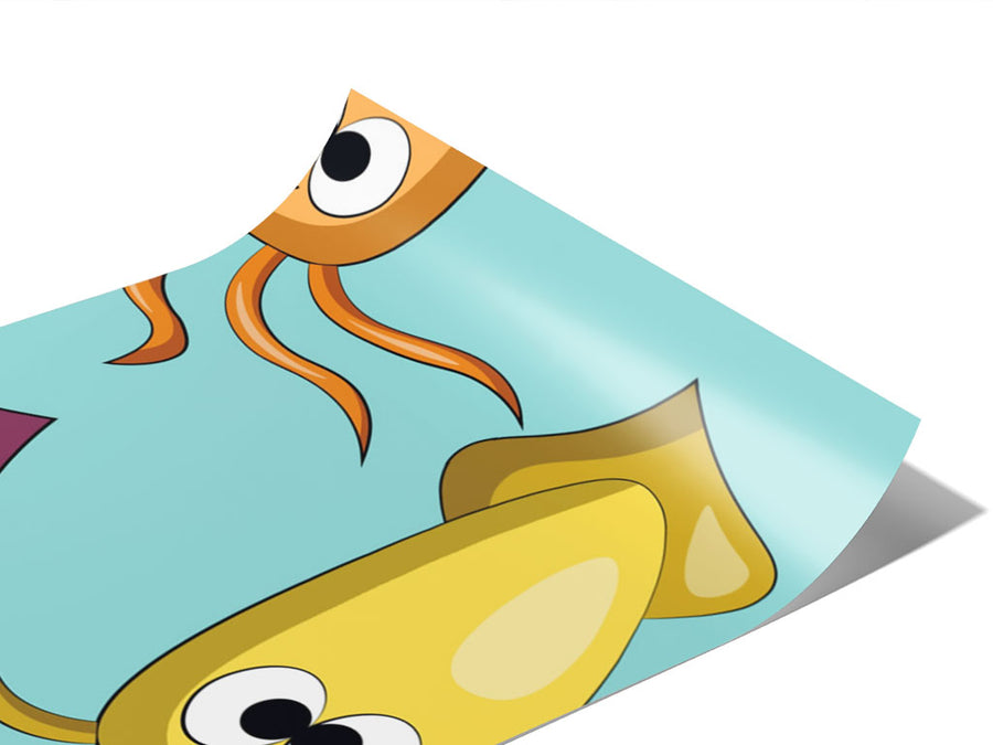 Silly Squids Marine Life Vinyl Wraps~Rwraps Series 914 Digitally Printed Vinyl Wrap~0
