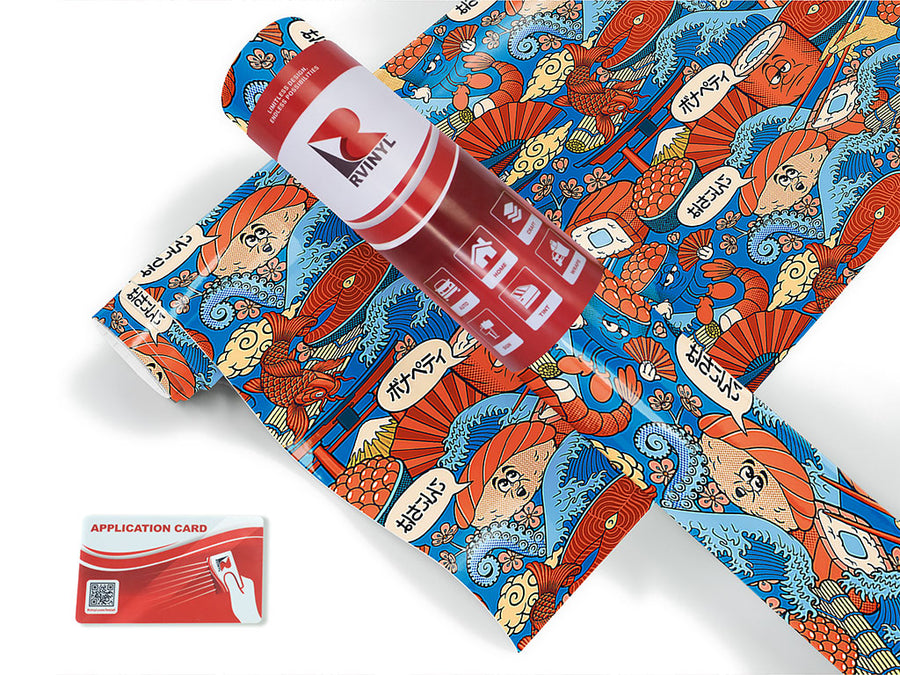 silly sushi japanese Craft Vinyl Roll