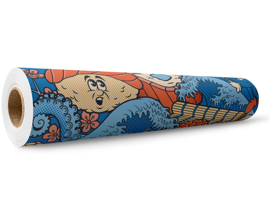 Silly Sushi Food Wrap Film Wholesale Roll~Rwraps Series 914 Digitally Printed Vinyl Roll~5