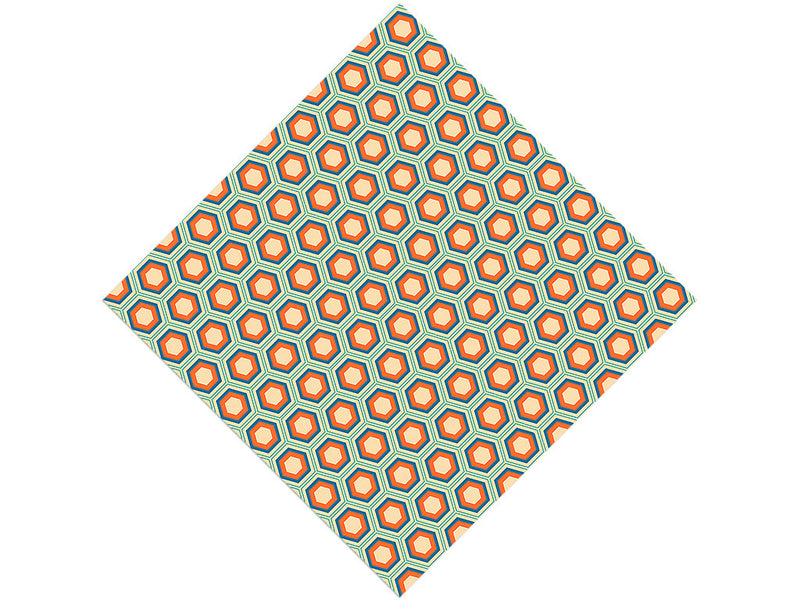 Silver Medallion Retro Vinyl Wrap Pattern