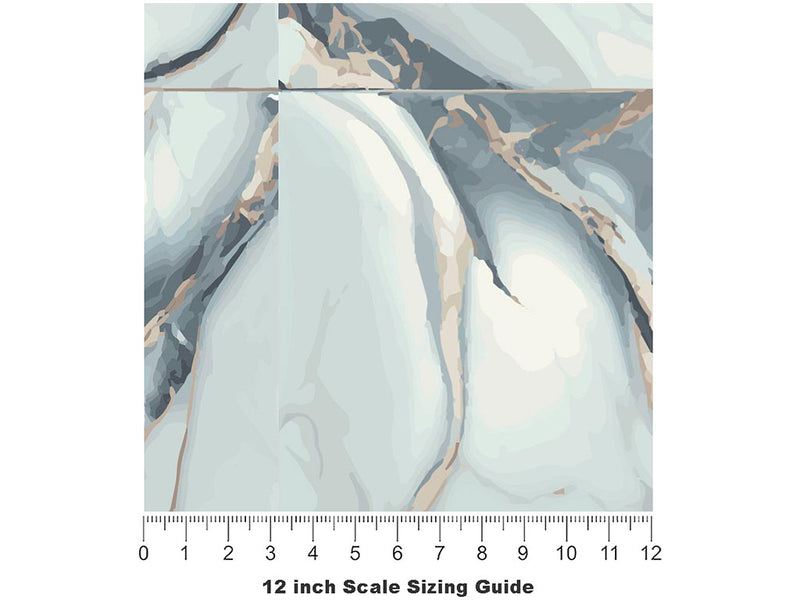 Silver Square Tile Vinyl Film Pattern Size 12 inch Scale~Rwraps Silver Square Tile Sizing Chart~3