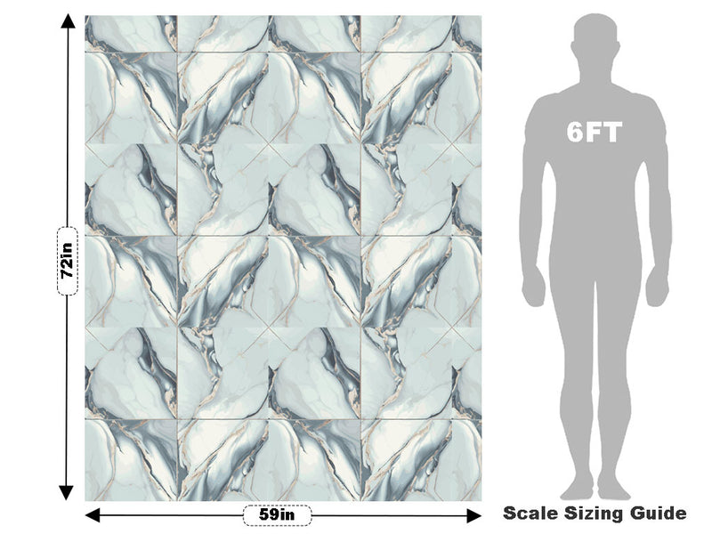 Silver Square Tile Vehicle Wrap Scale~Rwraps Series 914 Silver Square Tile Measurements~2