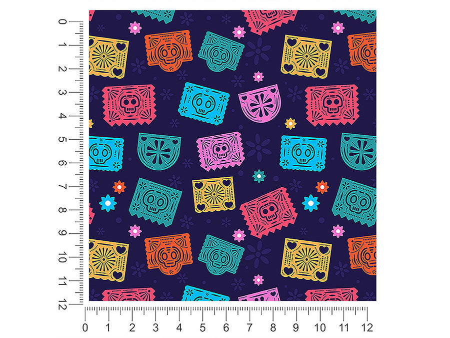 simple picado day of the dead 1ft x 1ft Craft Sheets