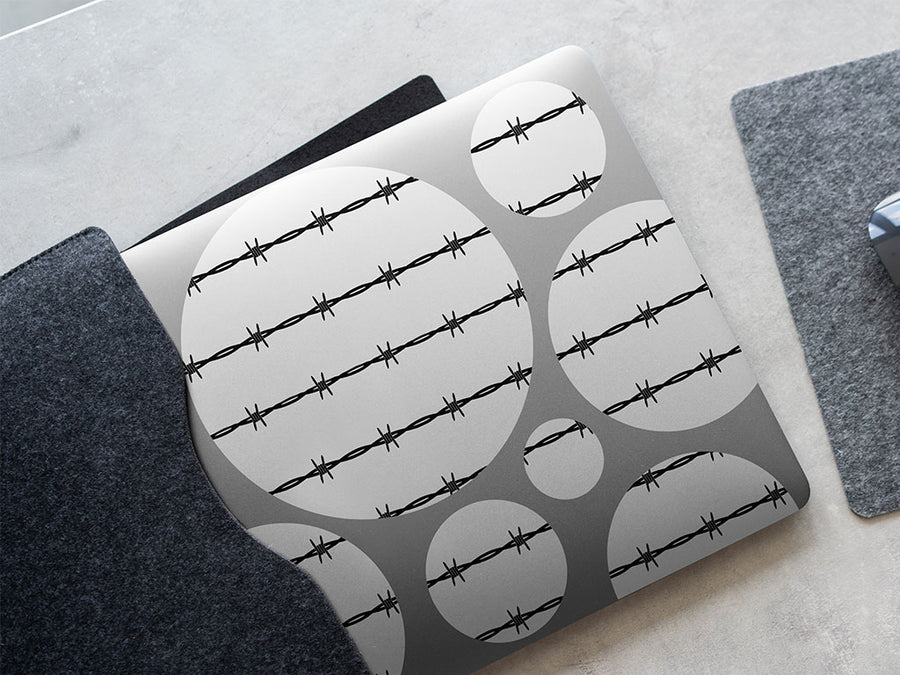 simple ross barbed wire DIY Laptop Stickers