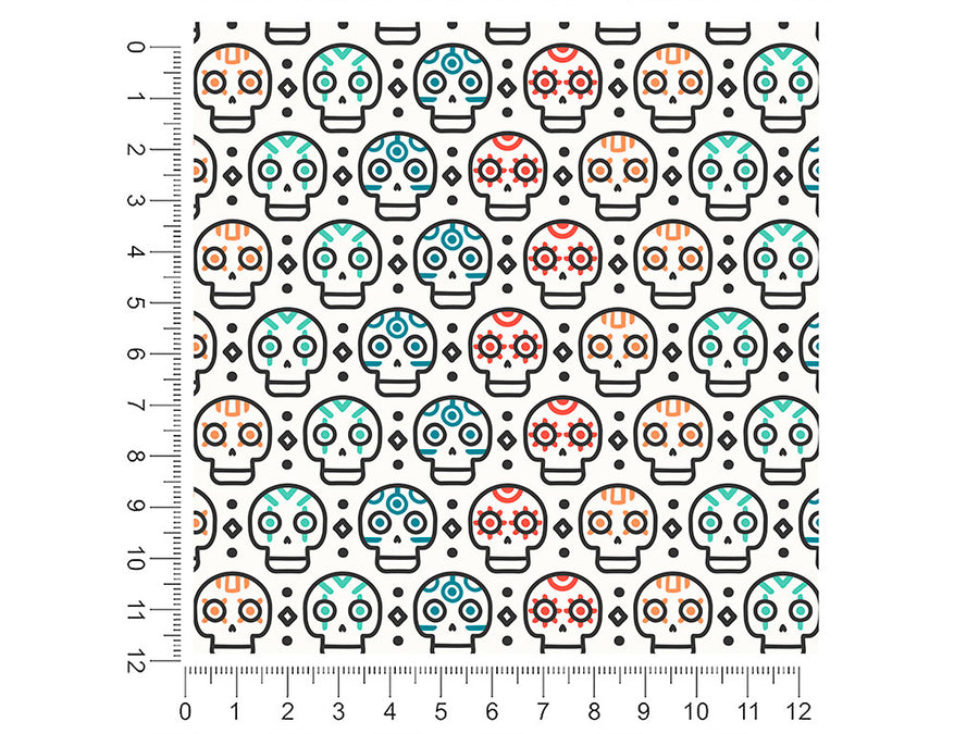 simple skulls day of the dead 1ft x 1ft Craft Sheets