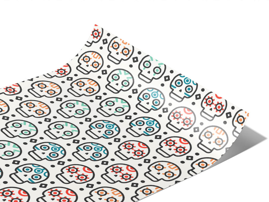 Simple Skulls Day of the Dead Vinyl Wraps~Rwraps Series 914 Digitally Printed Vinyl Wrap~0