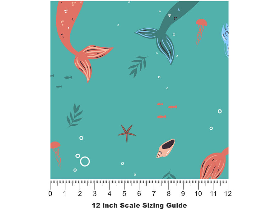 Siren Song Fantasy Vinyl Film Pattern Size 12 inch Scale~Rwraps Siren Song Fantasy Sizing Chart~2