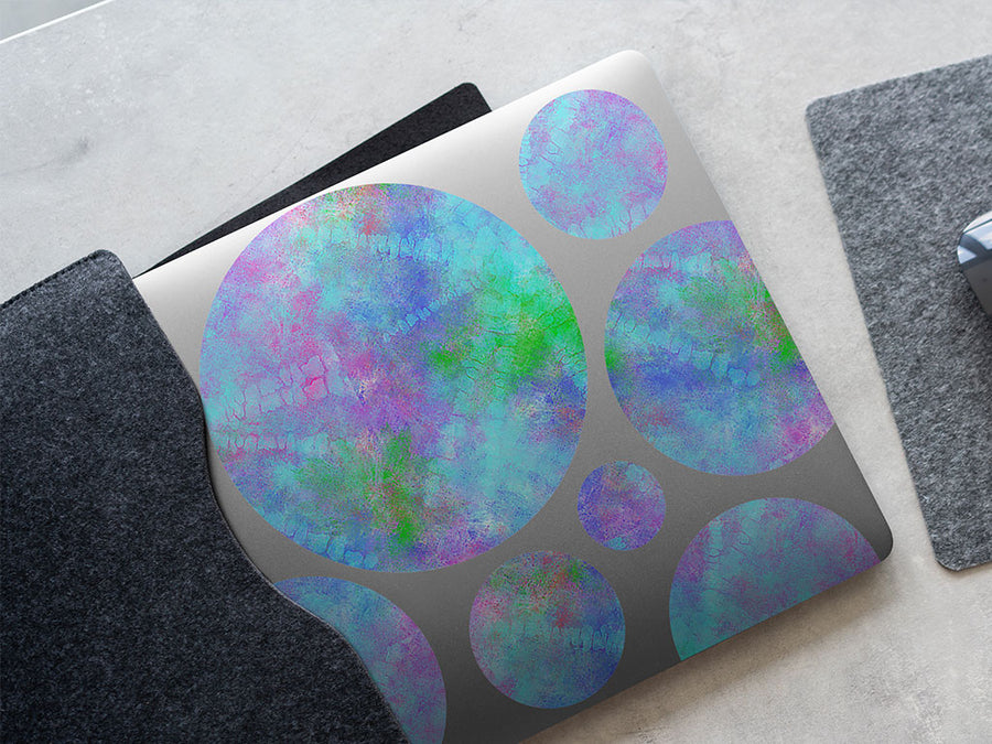 sixties colorwheel tie dye DIY Laptop Stickers