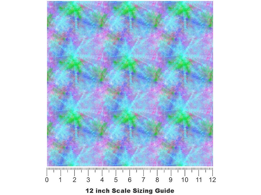 Sixties Colorwheel Tie Dye Vinyl Film Pattern Size 12 inch Scale~Rwraps Sixties Colorwheel Tie Dye Sizing Chart~2