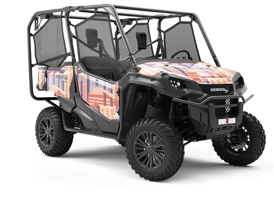 Sixties Utopia Cityscape Utility Vehicle Vinyl Wrap