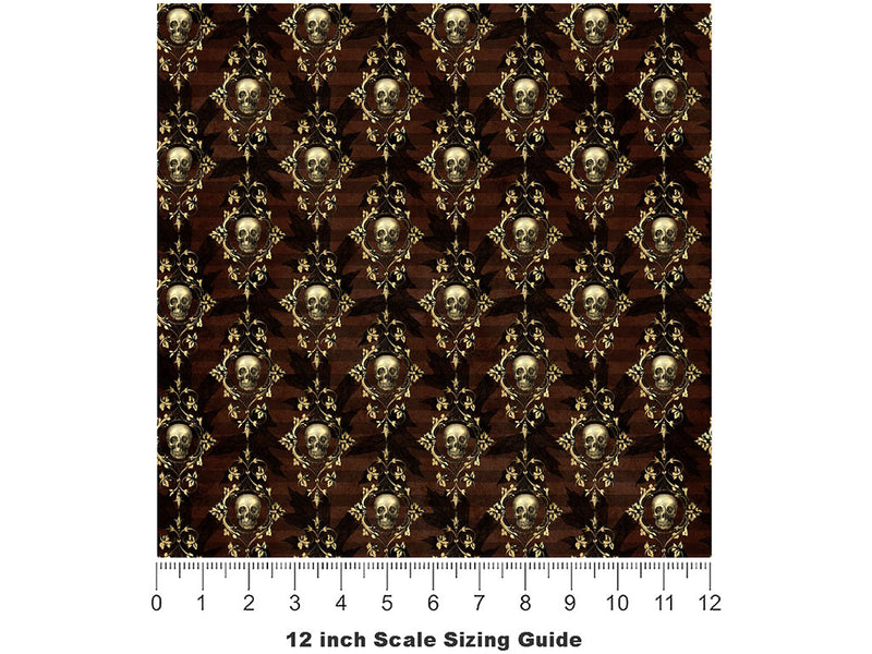 Skeleton Closet Gothic Vinyl Film Pattern Size 12 inch Scale~Rwraps Skeleton Closet Gothic Sizing Chart~2
