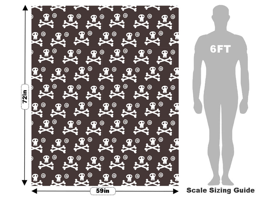 Skull and Crossbones Pirate Vehicle Wrap Scale~Rwraps Series 914 Skull and Crossbones Pirate Measurements~1
